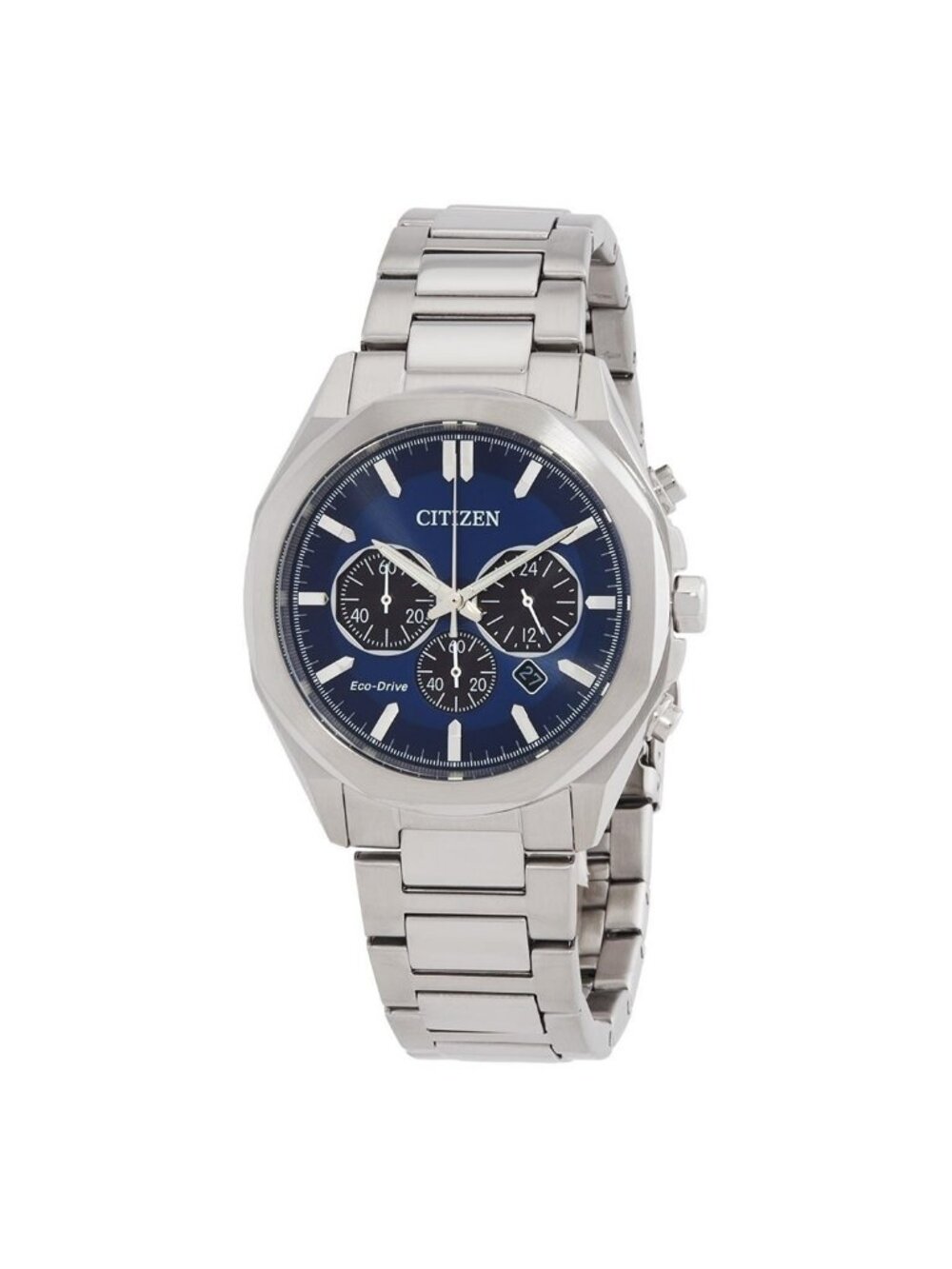NWT Citizen Eco-Drive Chronograph Blue Dial Men's Watch